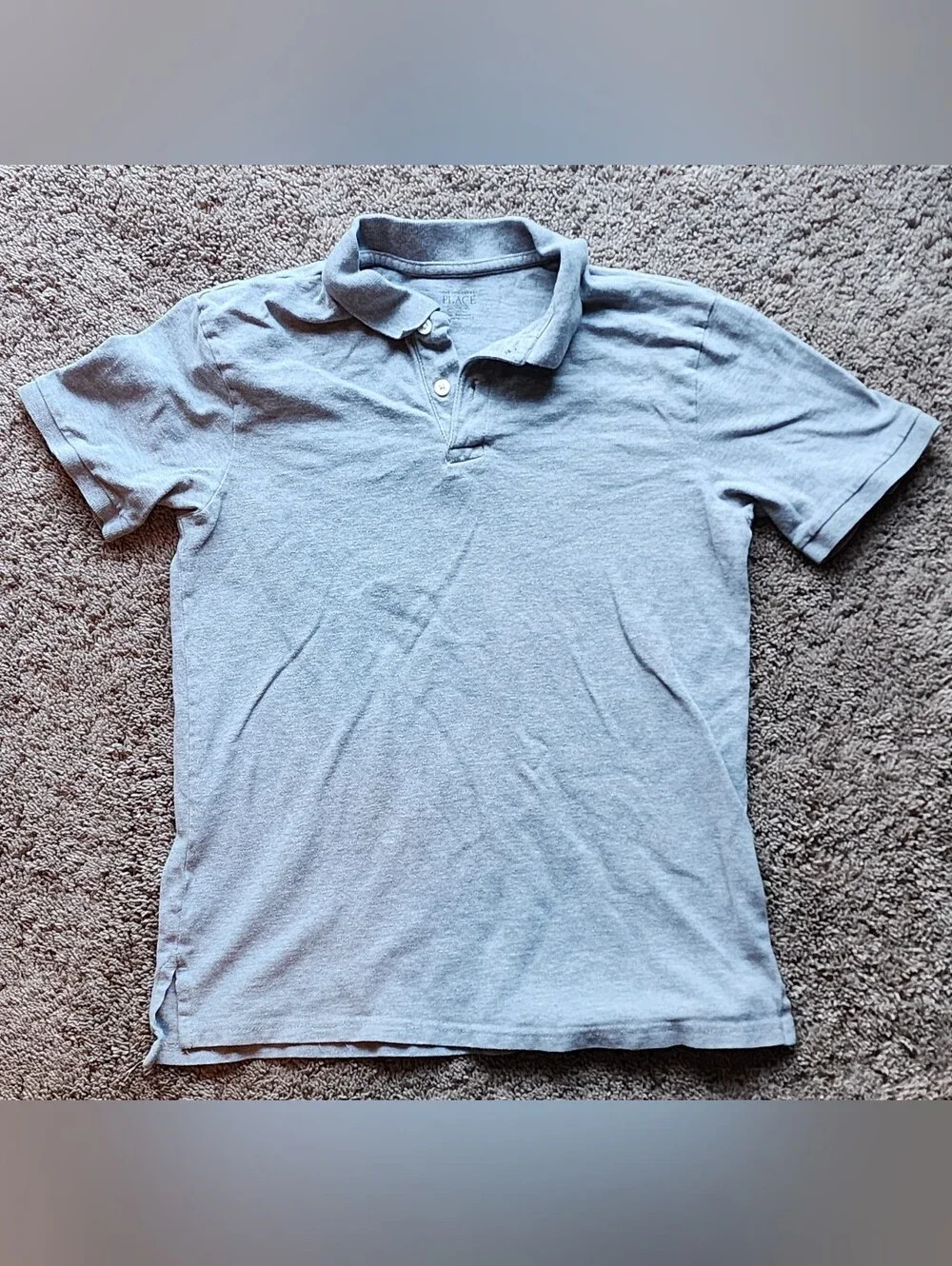 Boys Gray Uniform Shirts Size 16 (XL) The Children's Place, Set Of Two Shirts